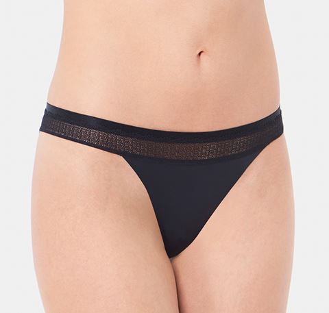 Microfibre tanga [Black] Bottoms Sloggi 