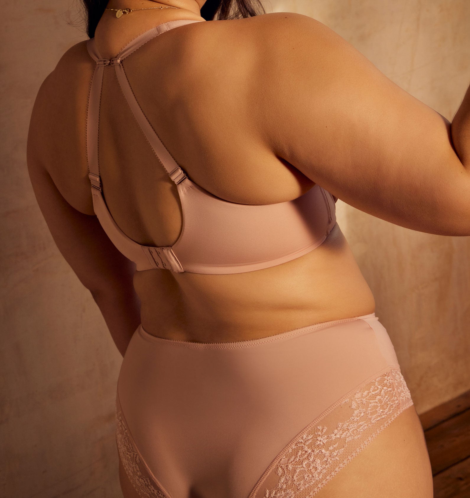 Floral lace & microfibre full brief [Soft Rose] Bottoms Panache 