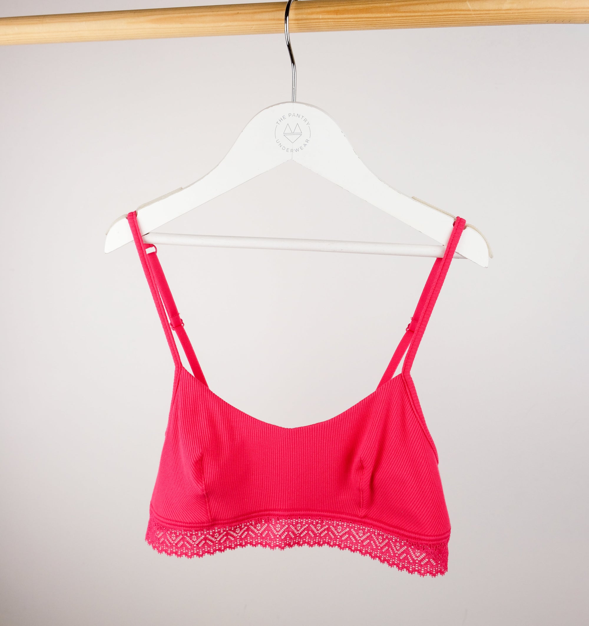 Ribbed modal & cotton bandeau crop [Fuchsia] Bras Simone 