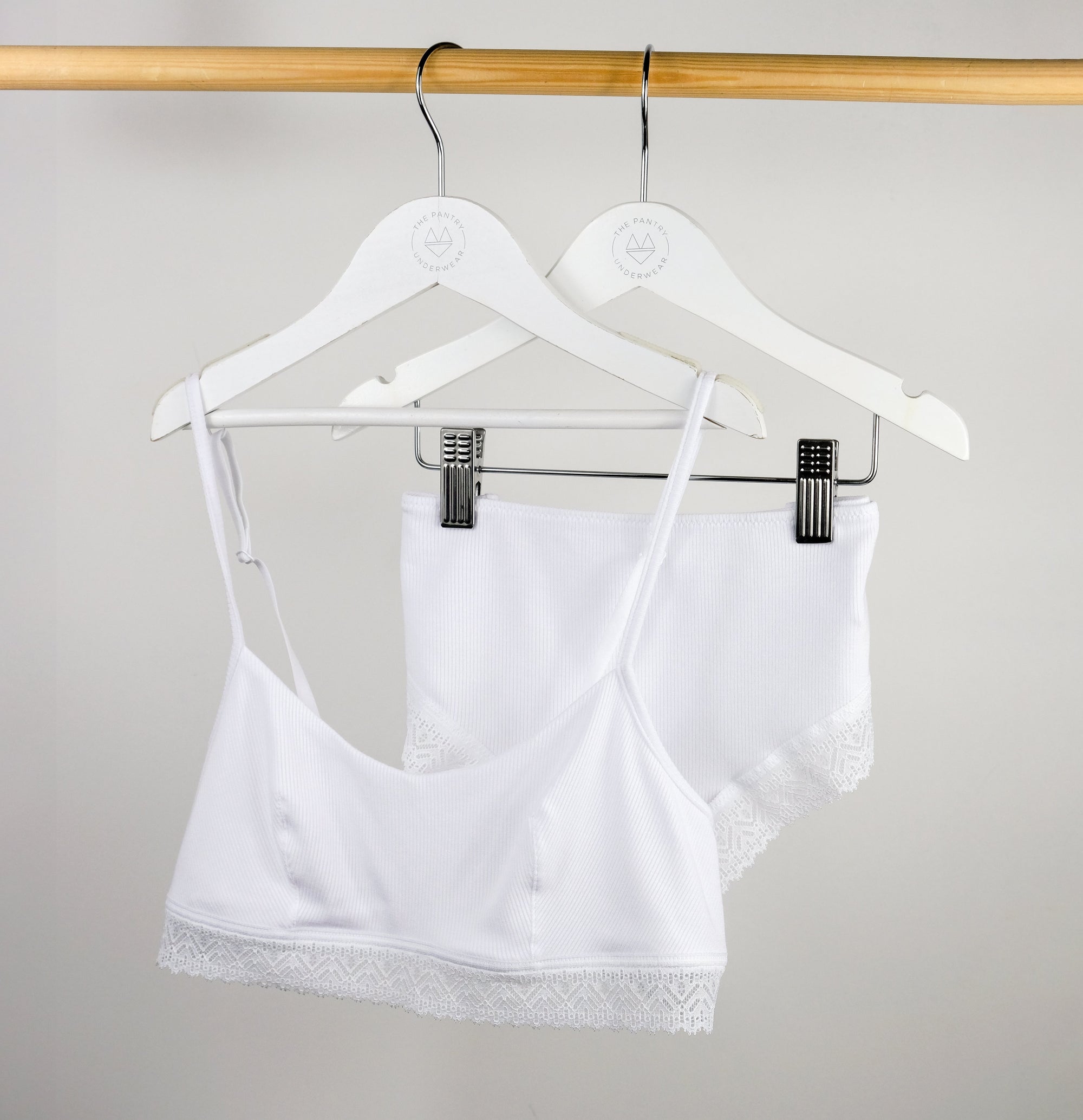 Ribbed modal bandeau crop [Chalk] Bras Simone 