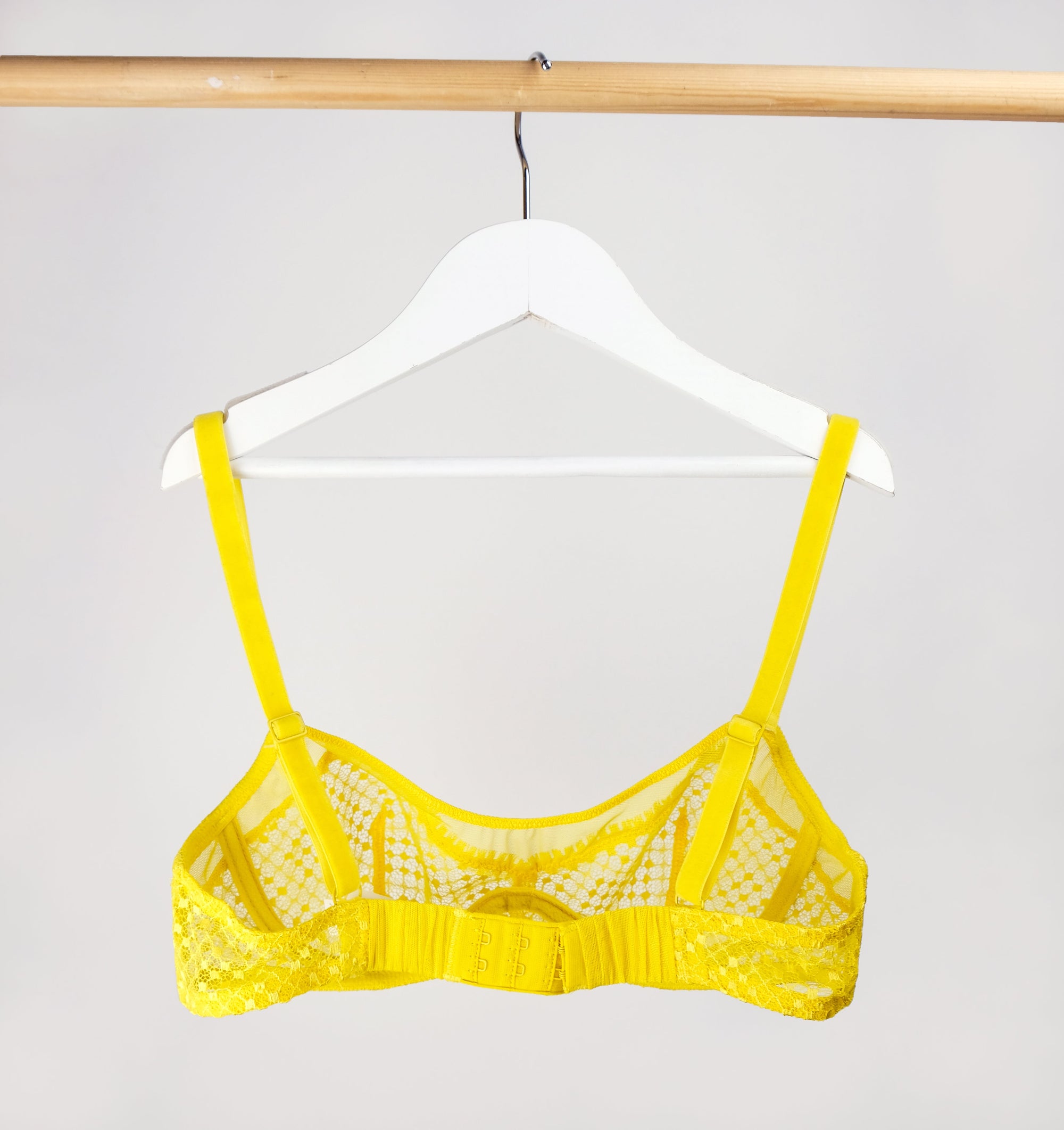 Fringed lace & mesh underwired bralette [Sunflower] Bras Simone 