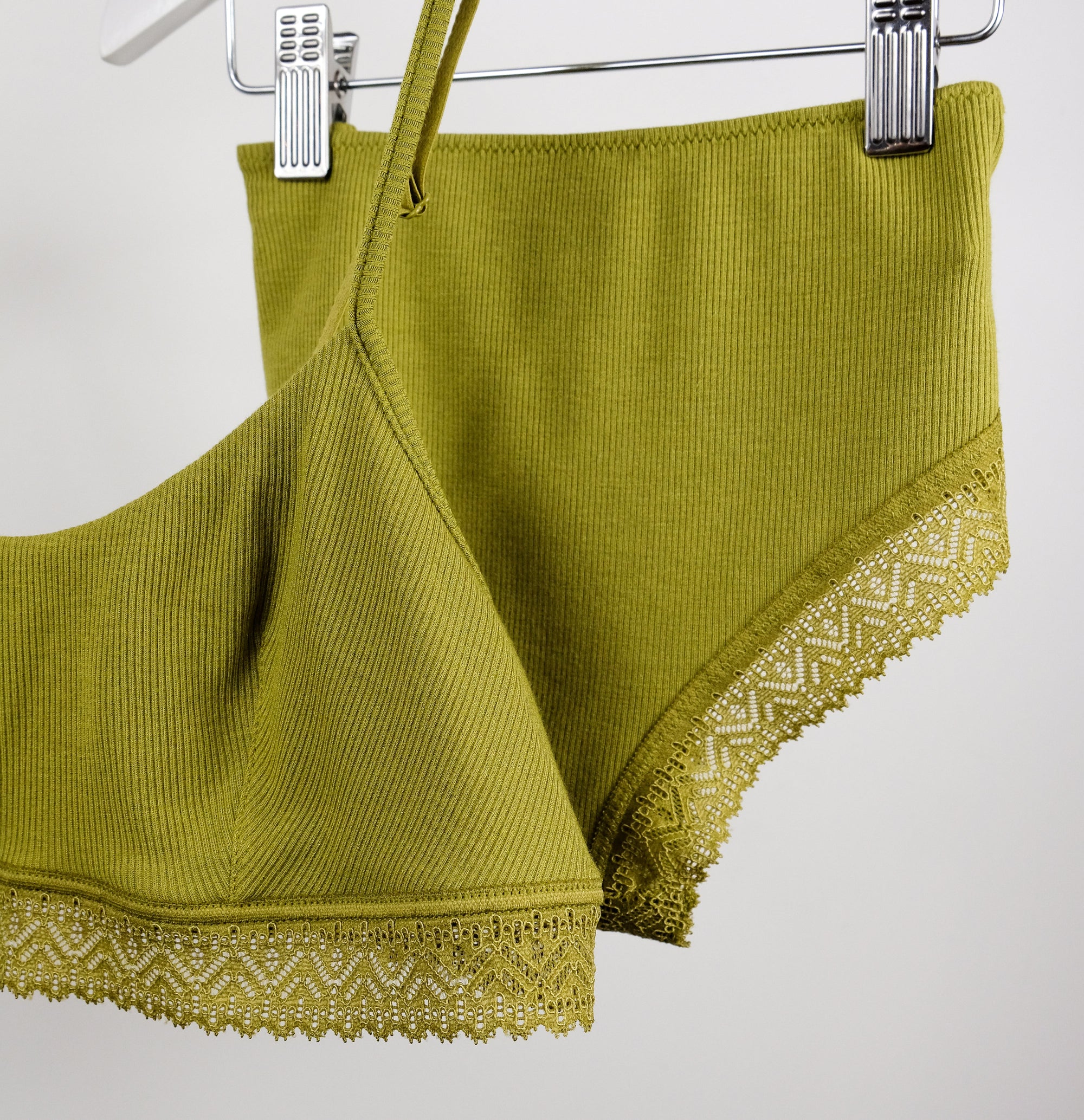 Ribbed modal bandeau crop [Mangrove] Bras Simone 