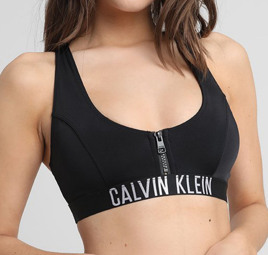 Zip bikini crop [Black] Swim Calvin Klein 