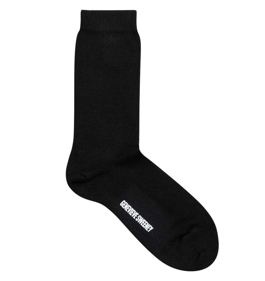 Modern cotton sock [Black] Accessories Genevieve Sweeney 