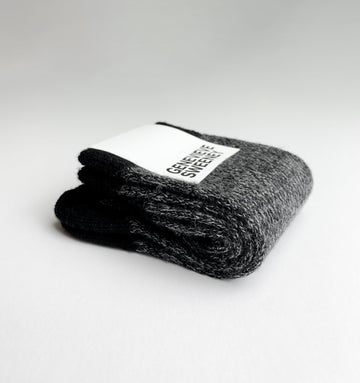 Twisted wool sock [Black / Grey] Accessories Genevieve Sweeney 