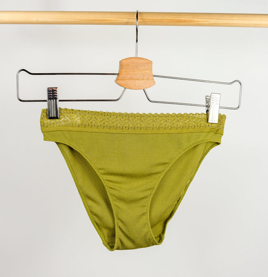 Ribbed modal & cotton brief [Mangrove] – The Pantry Underwear