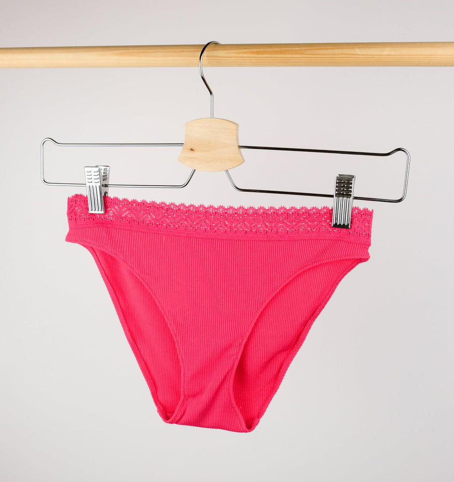 Ribbed modal & cotton brief [Fuchsia] – The Pantry Underwear