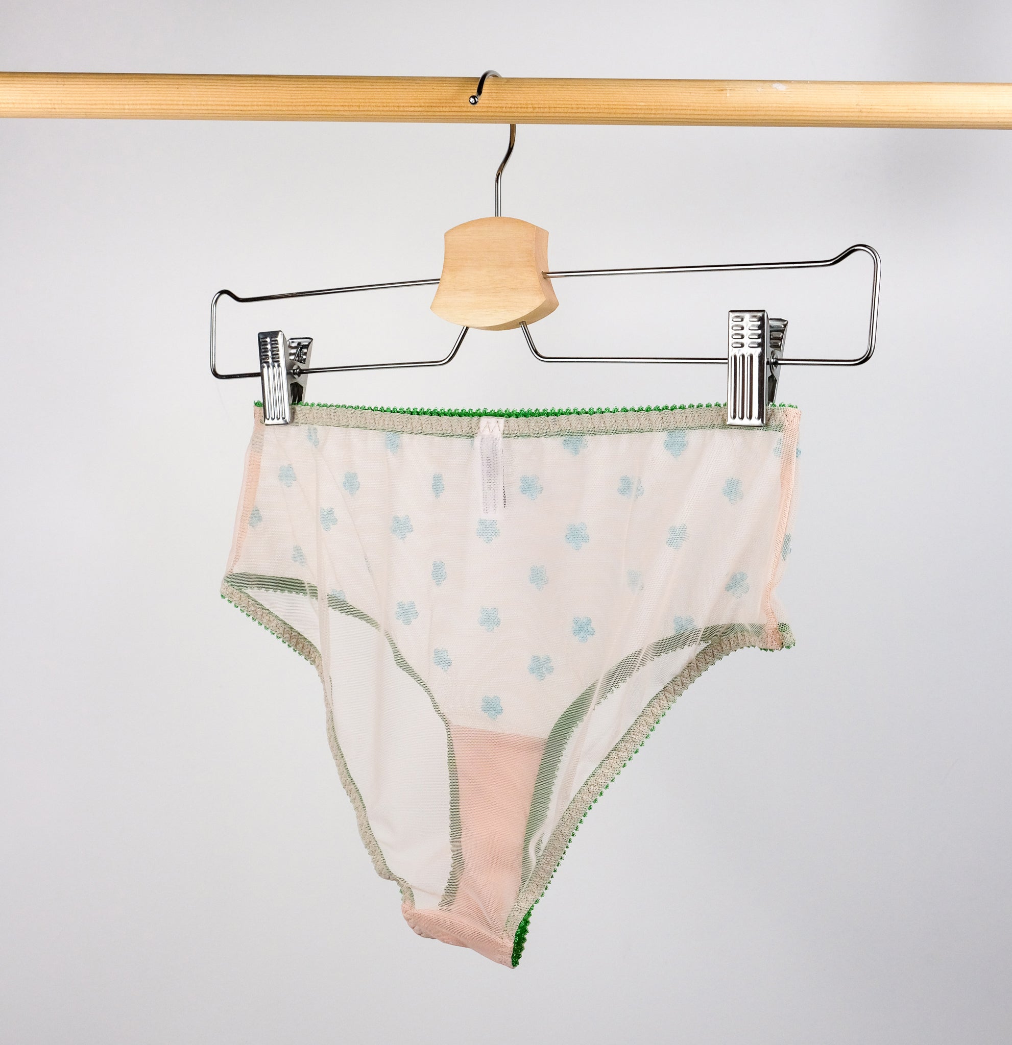 Blue daisy mesh high waist brief Bottoms Dora Larsen 