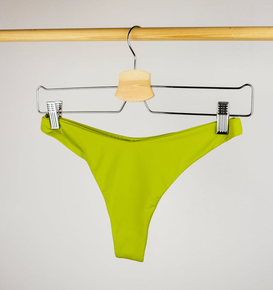 Crop bikini top & seamless brazilian bottoms set [Lime] Swim Away That Day 