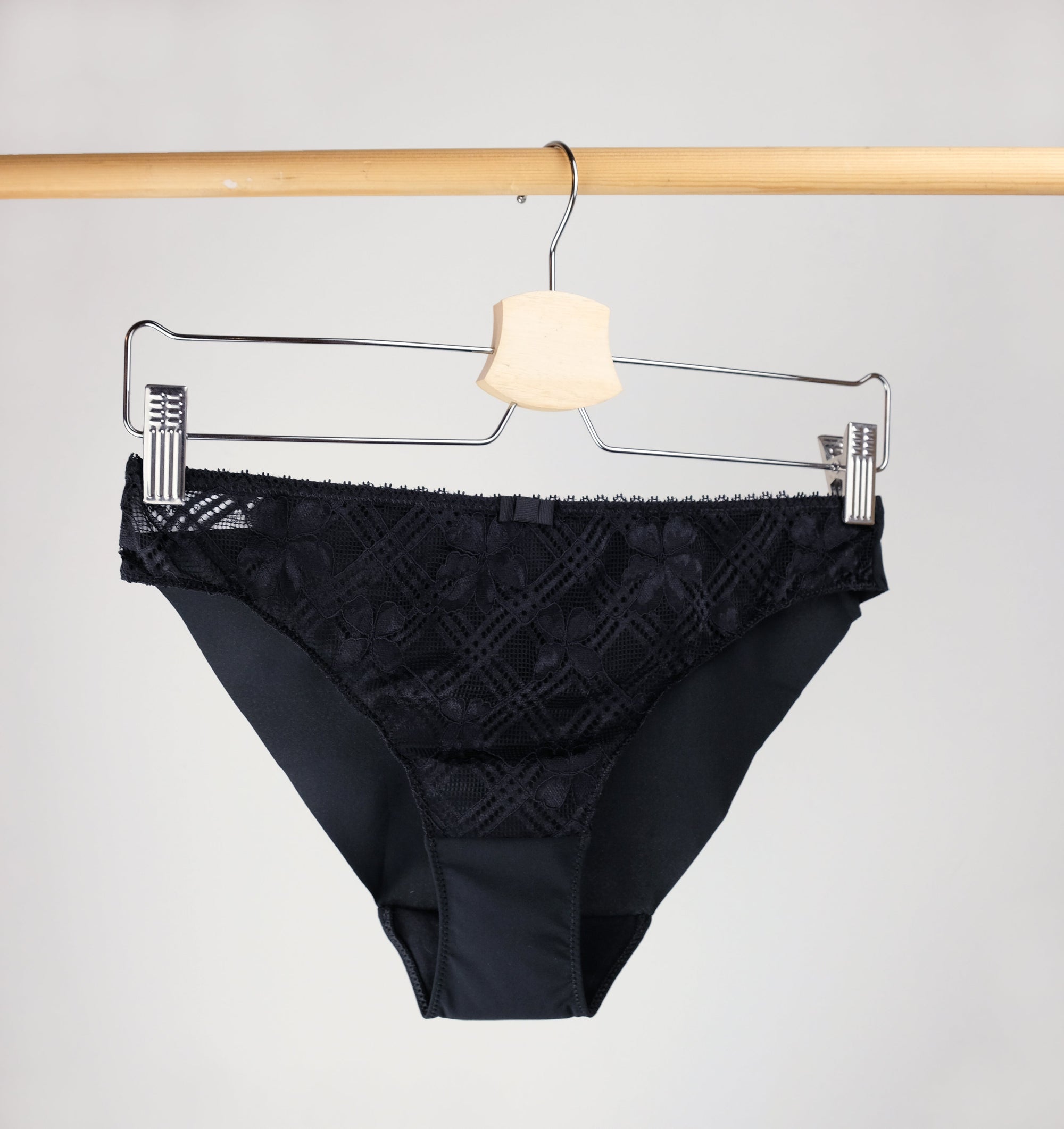 Plaid mesh brief [Black] Bottoms Simone 