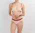 Blush satin & citrus lace low rise knicker Bottoms Dora Larsen 