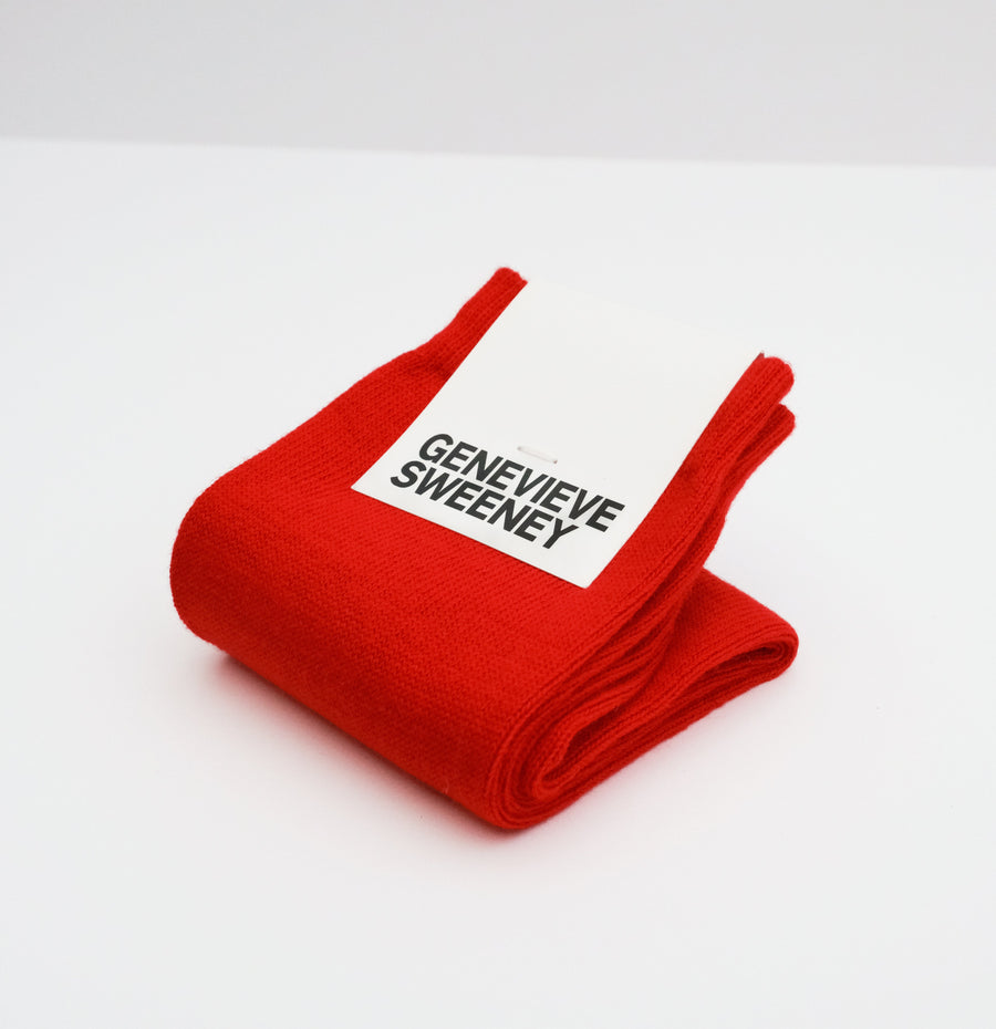 Modern cotton sock [Crimson] Accessories Genevieve Sweeney 