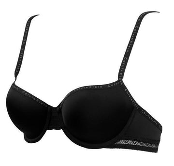 Branded trim t-shirt bra [Black] Bras Calvin Klein 32A 