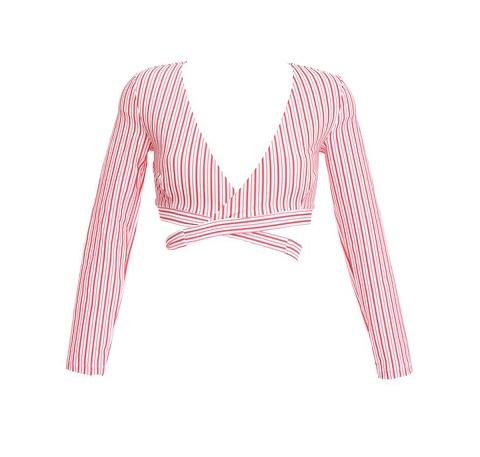 Long sleeved wrap bikini top [Red Candy] Swim Lilliput & Felix extra-small 