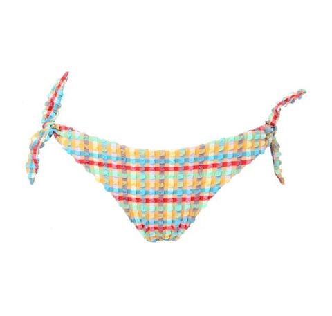 Gingham waffle low rise side-tie bikini bottom [Yellow Gingham] Swim Lilliput &amp; Felix extra-small 