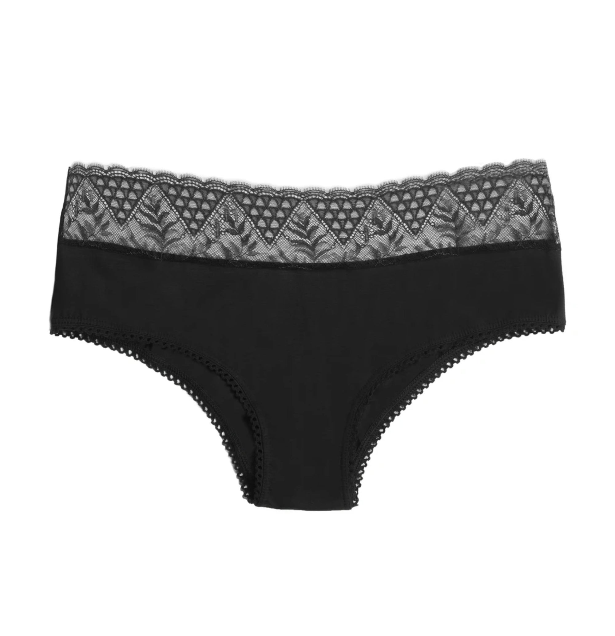 Cotton & lace knicker [Black] Maternity Six 