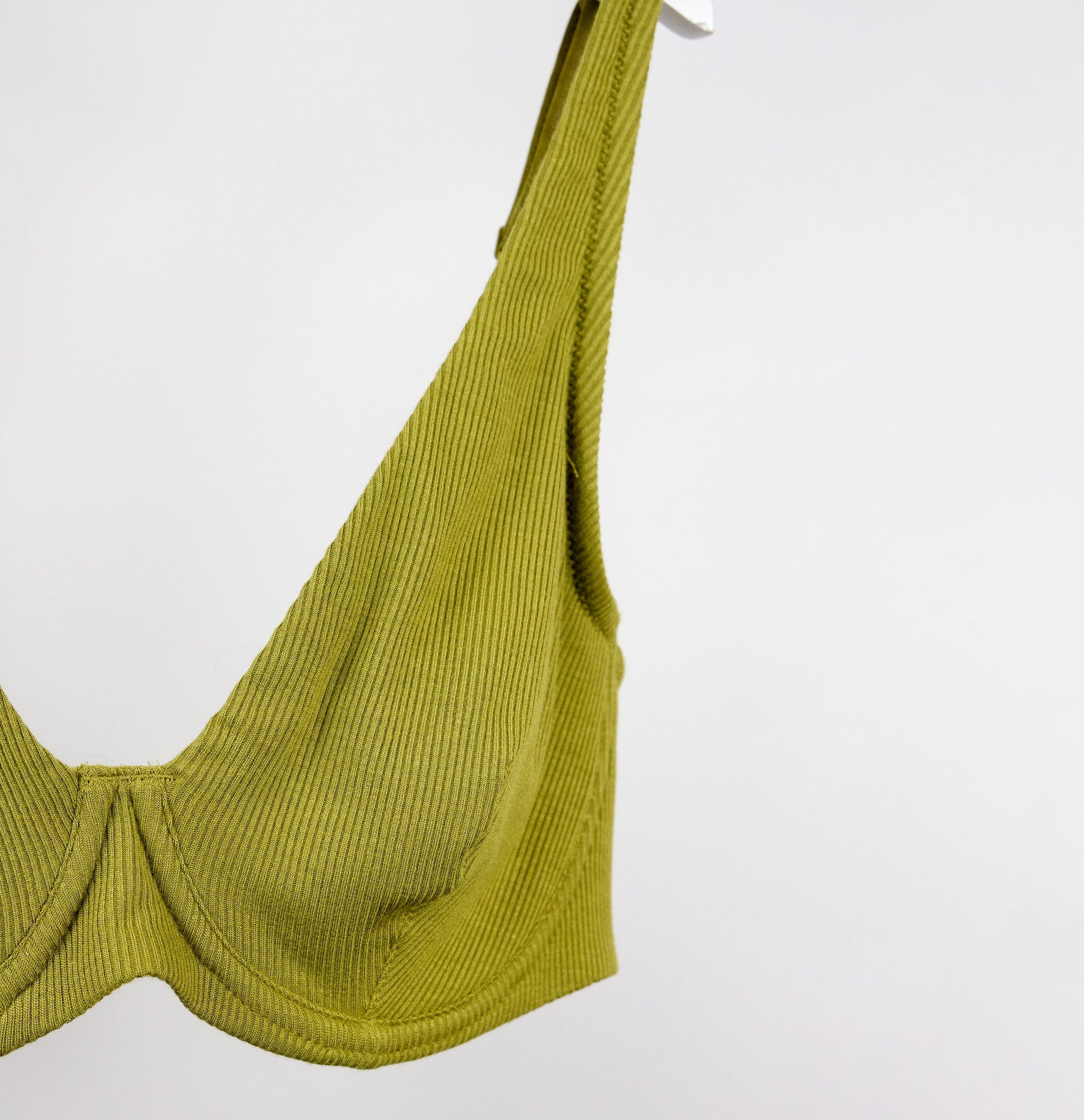 Ribbed modal high apex plunge [Mangrove] Bras Simone 