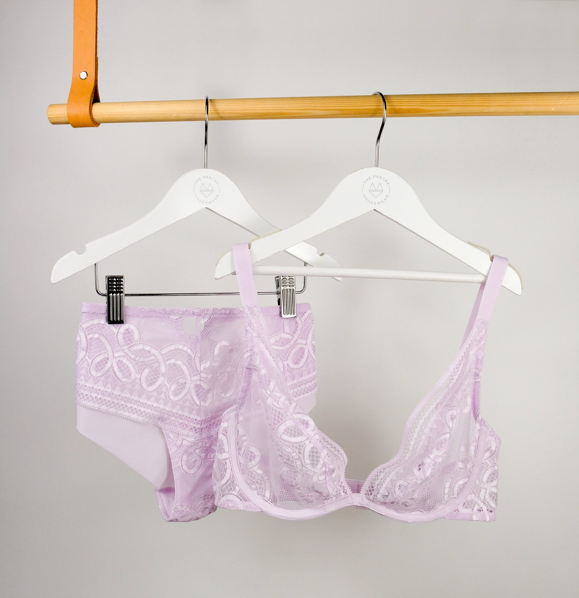 Patterned lace high apex underwired bra [Lilac] Bras Simone 