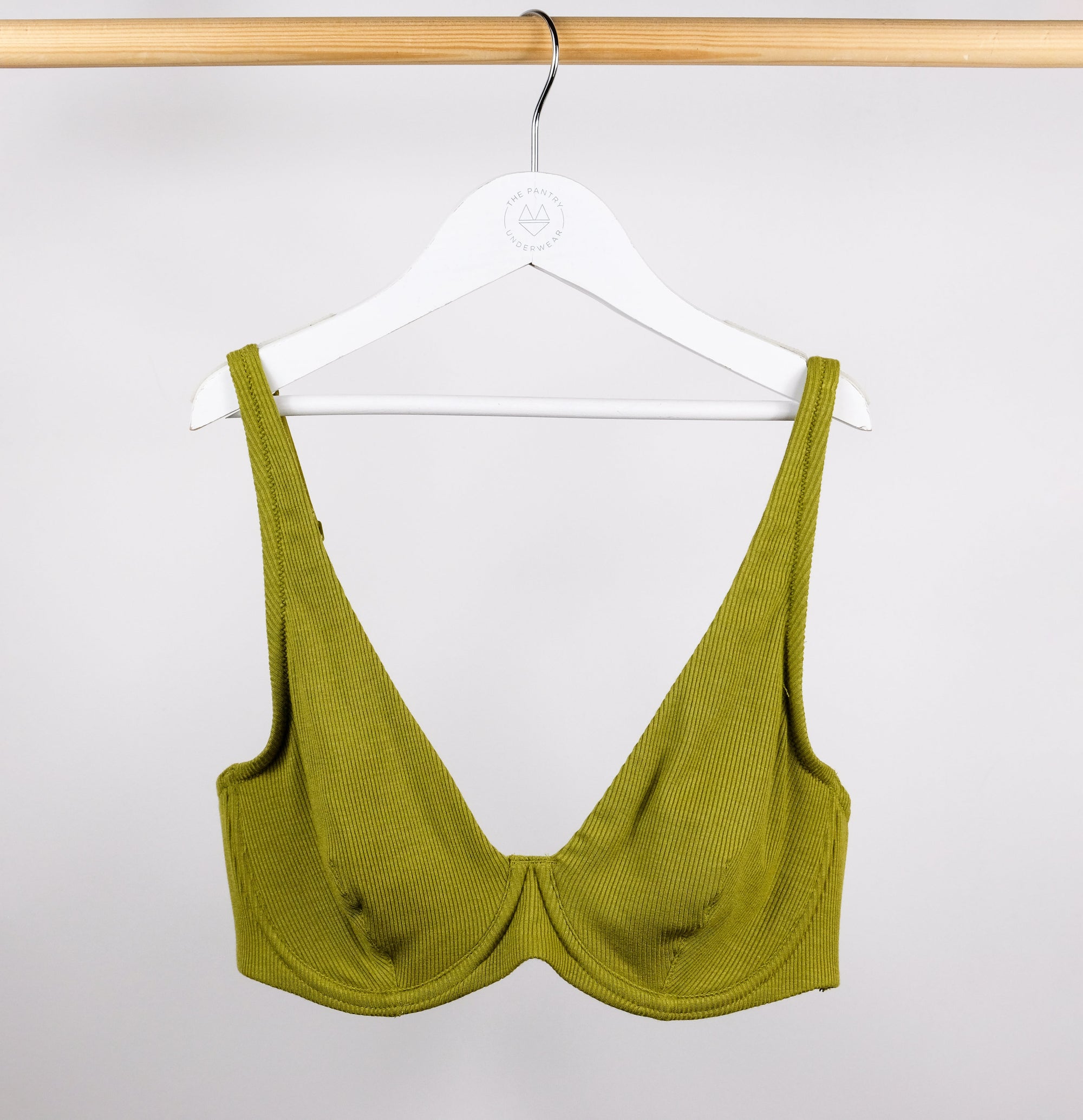 Ribbed modal high apex plunge [Mangrove] Bras Simone 