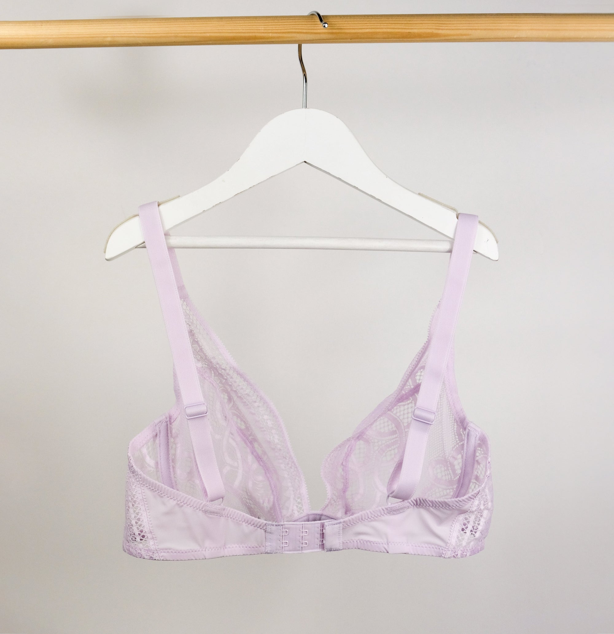 Patterned lace high apex underwired bra [Lilac] Bras Simone 