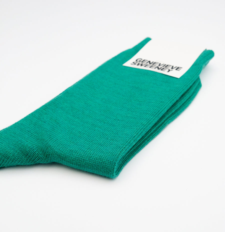 Modern cotton sock [Jade] Accessories Genevieve Sweeney 