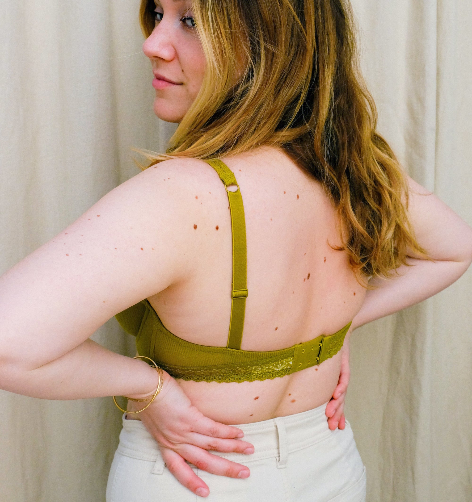 Ribbed modal &amp; cotton high apex plunge [Mangrove] Bras Simone 