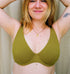 Ribbed modal & cotton high apex plunge [Mangrove] Bras Simone 
