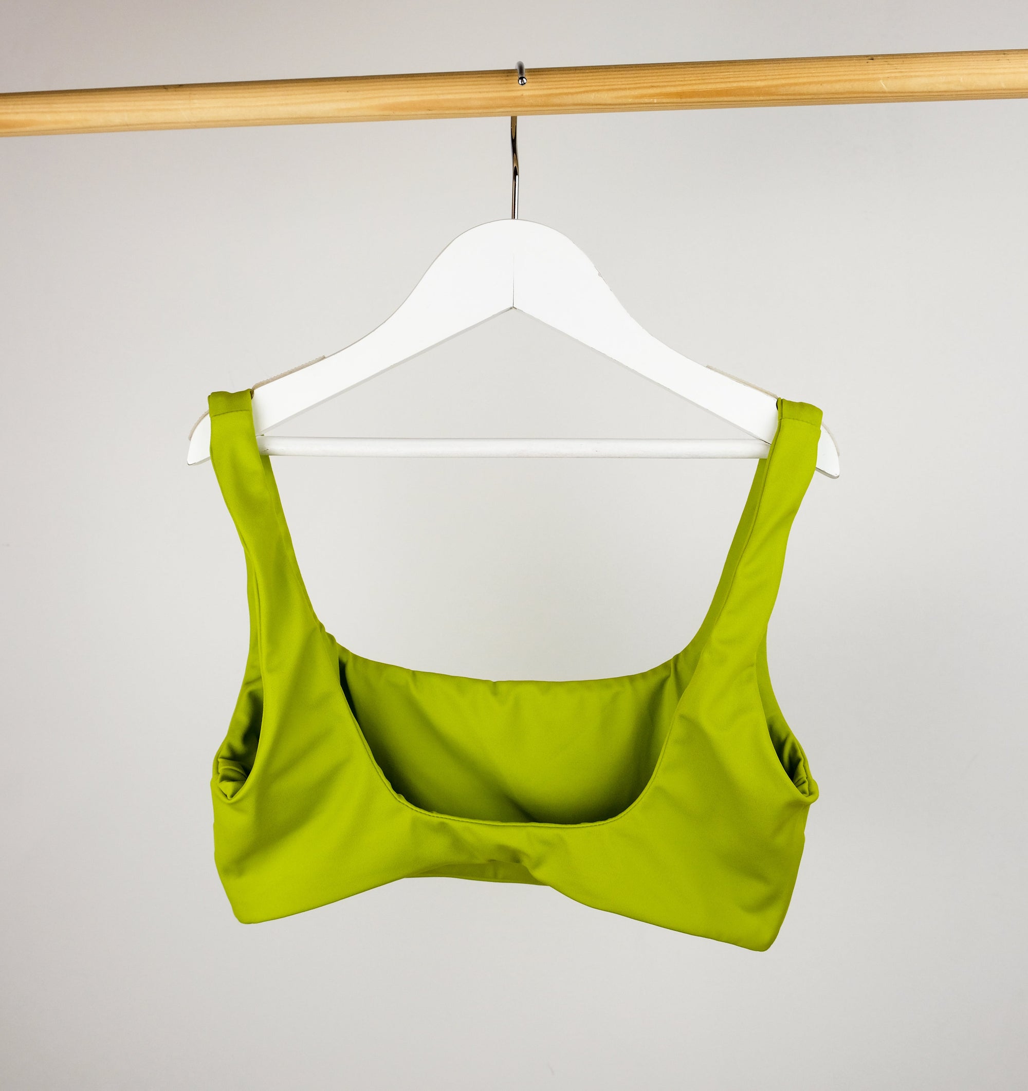 Crop bikini top &amp; seamless brazilian bottoms set [Lime] Swim Away That Day 