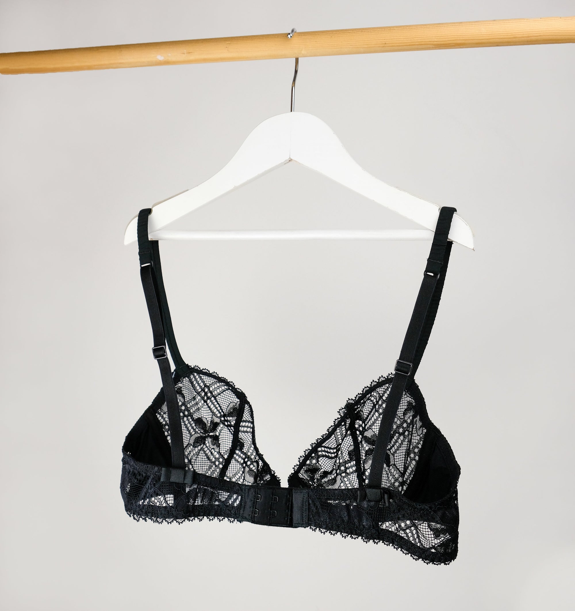 Plaid mesh bra [Black] Bras Simone 