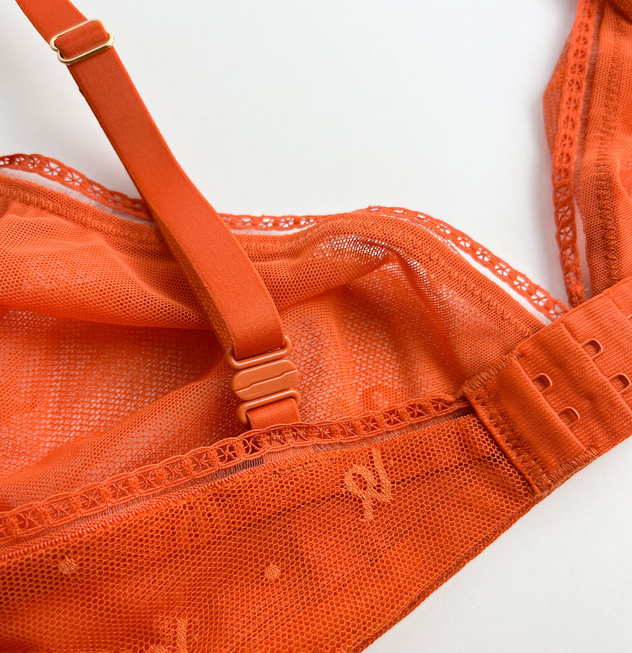 Abstract mesh non wired bralette [Papaya] Bras Nudea 