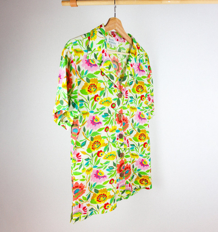 Painted flower cotton short pyjamas Sleep Kate Barnet 