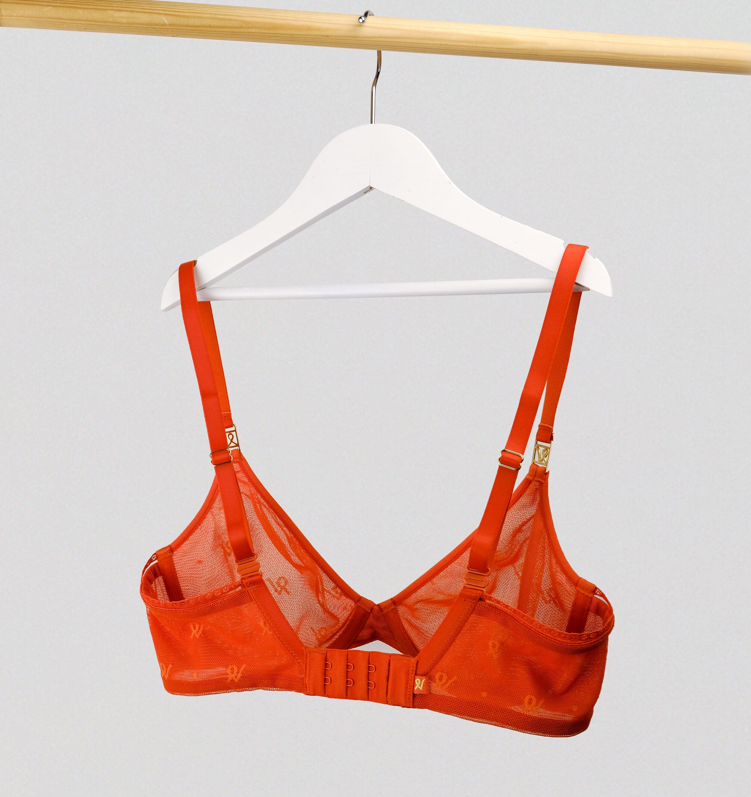 Abstract mesh plunge [Papaya] The Pantry Underwear