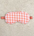 Cotton sleep mask [Pink & Peach Gingham] Sleep Kate Barnet 