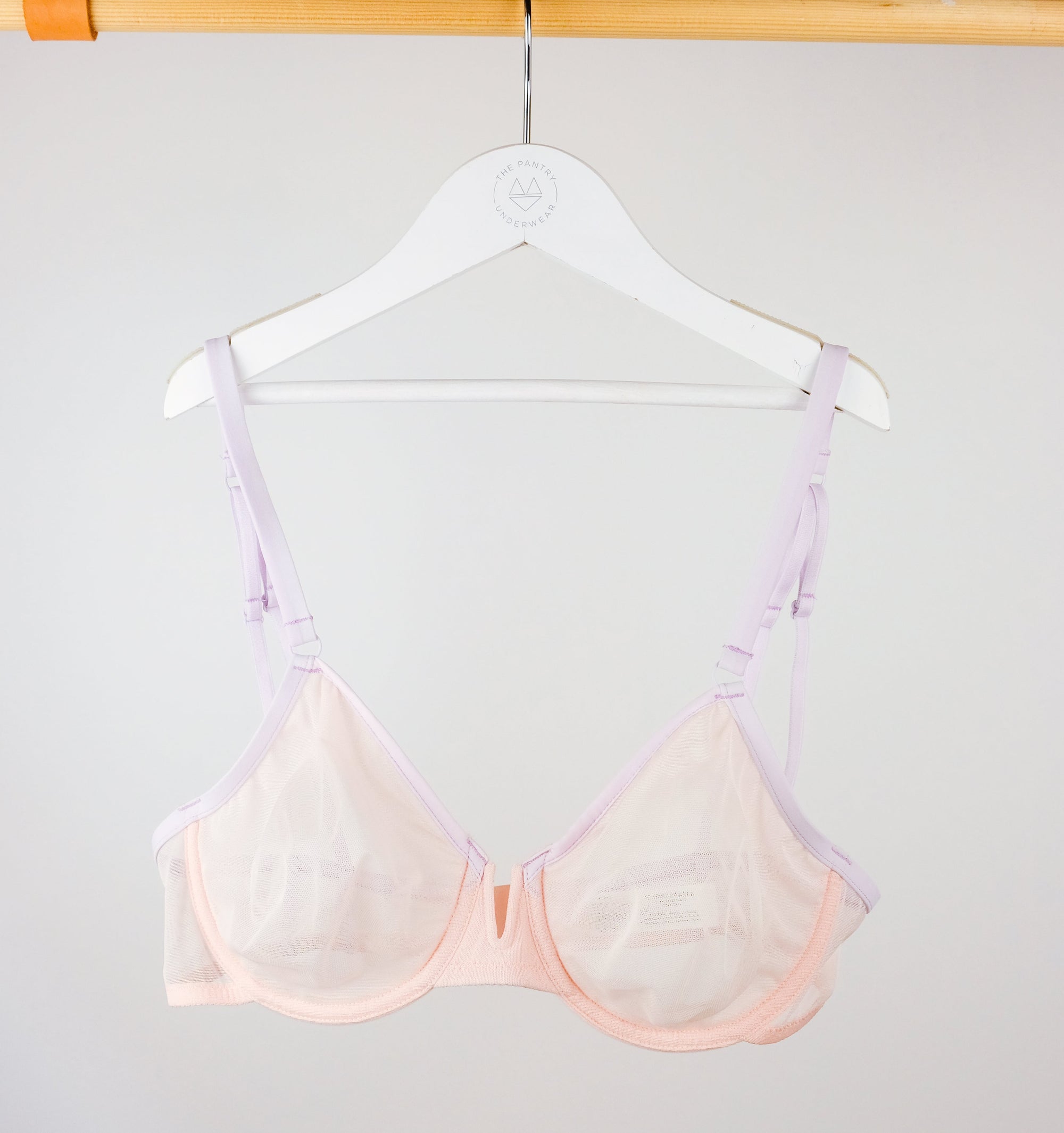 Mesh plunge bra [Pantry Pink] Bras Simone 