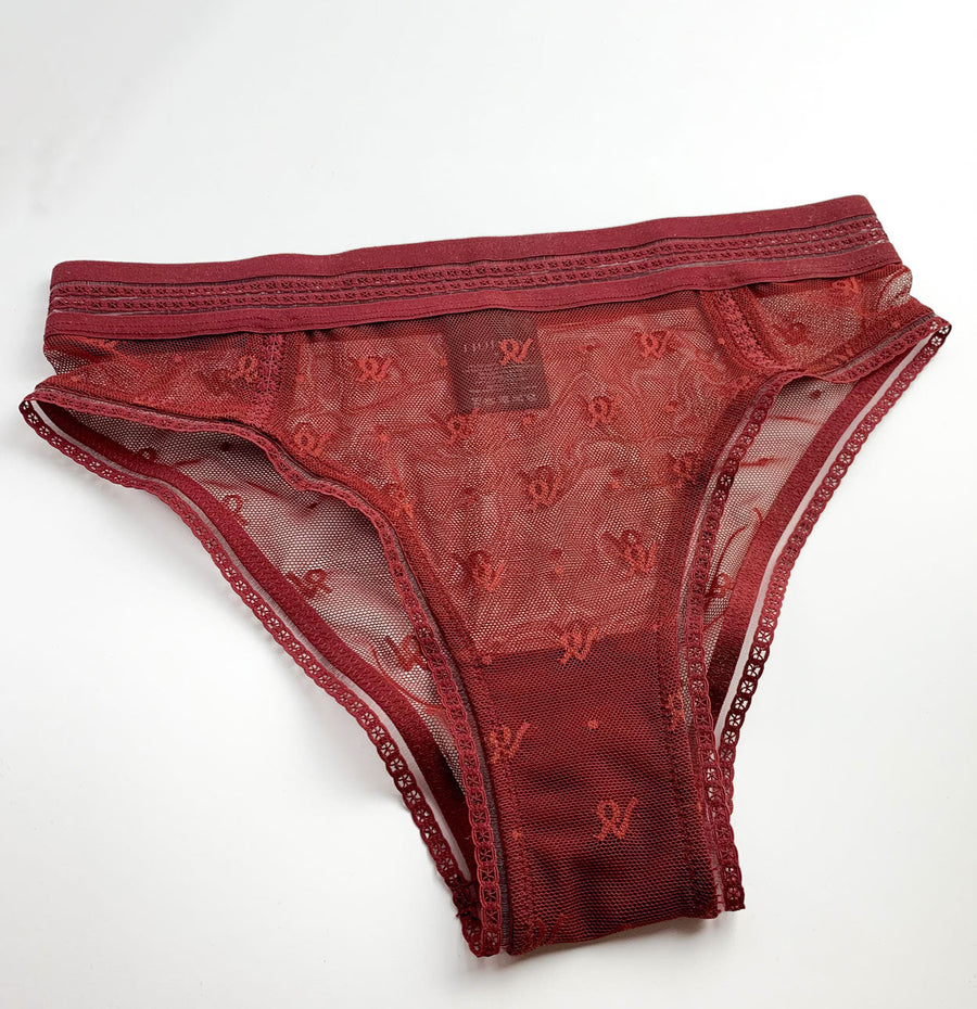 Abstract mesh deep brazilian [Garnet] – The Pantry Underwear