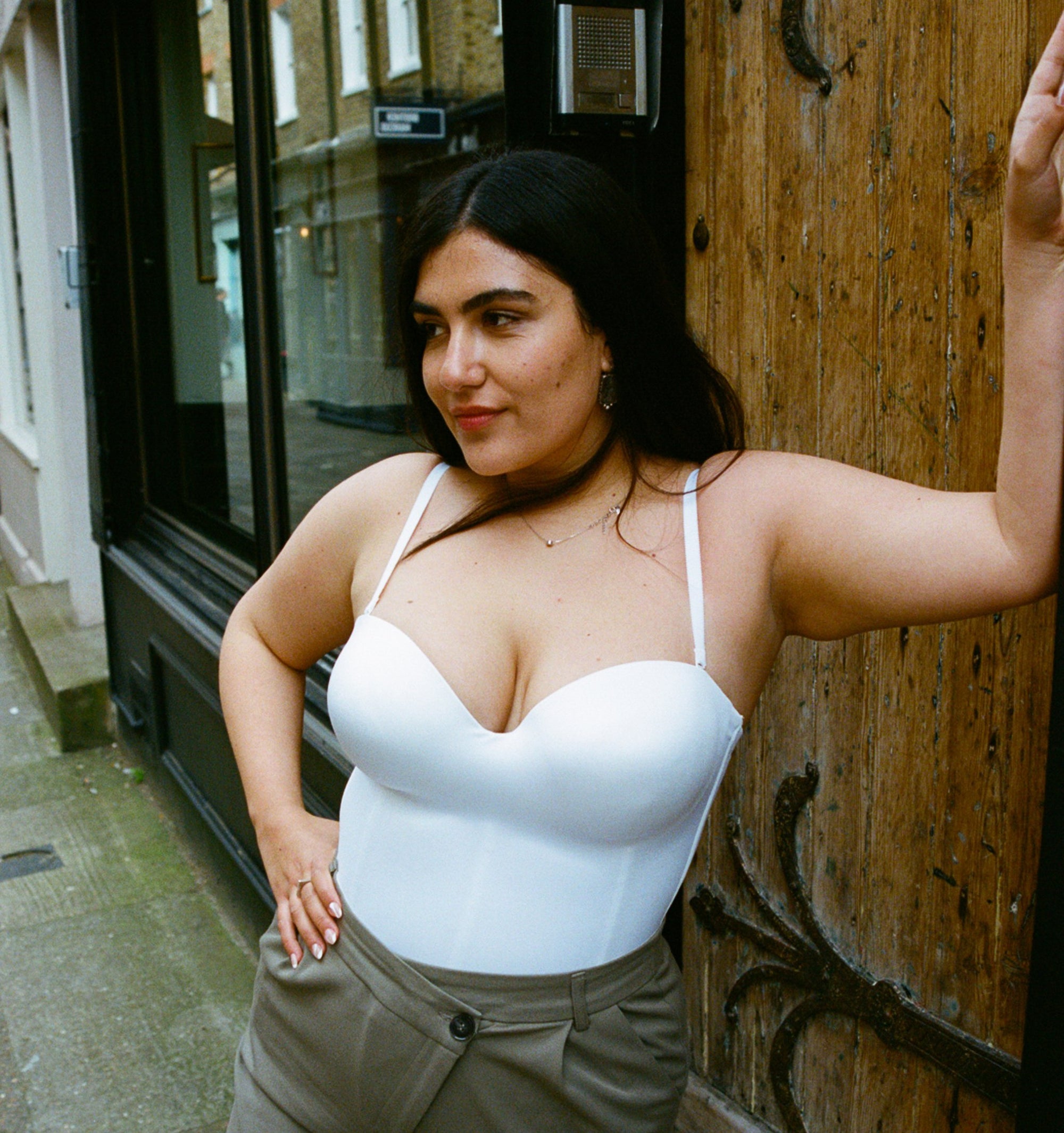 Smooth lower back bustier [White] Bridal Dominique 