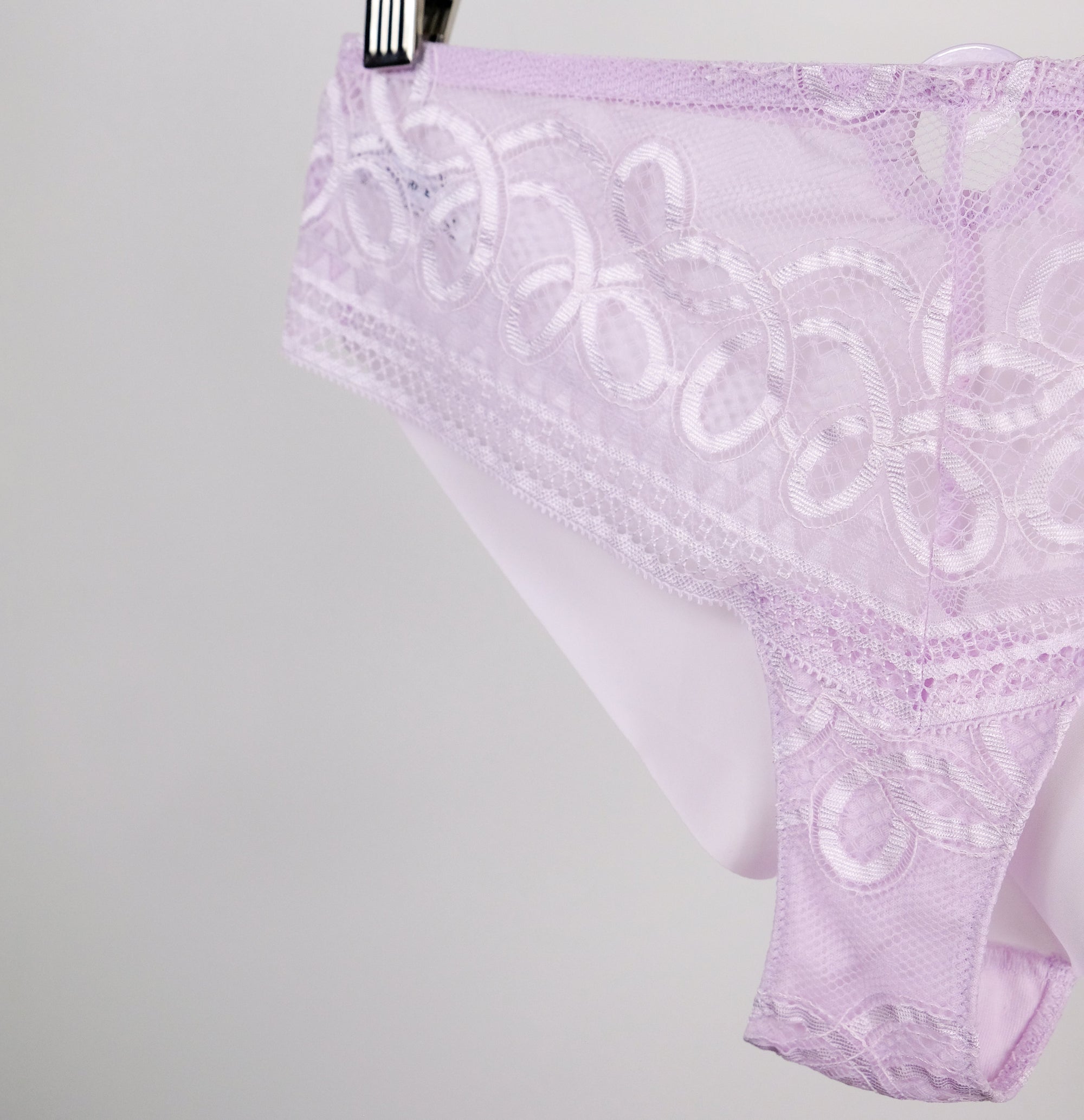 Patterned lace shorty [Lilac] Bottoms Simone 