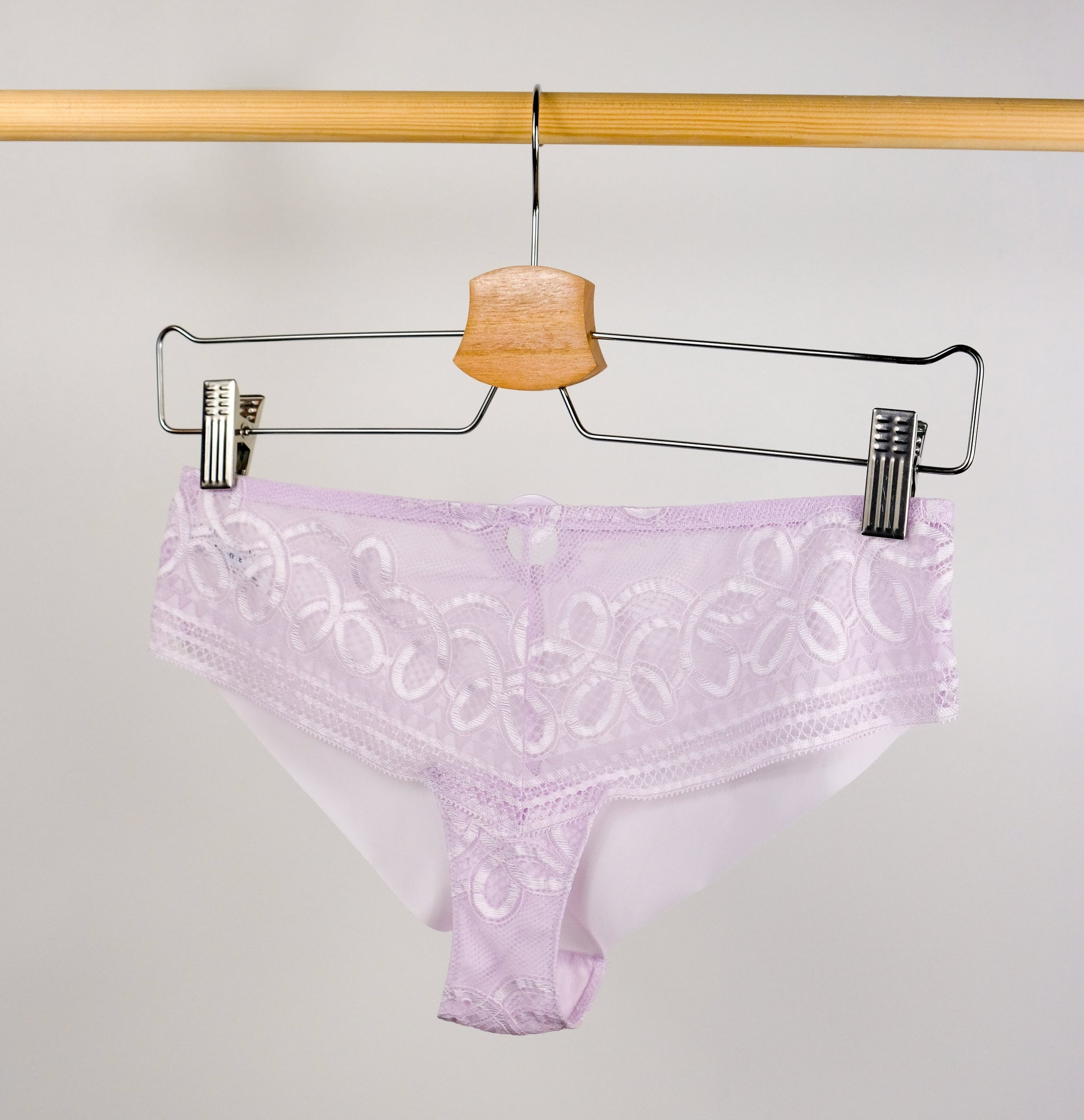 Patterned lace shorty [Lilac] Bottoms Simone 