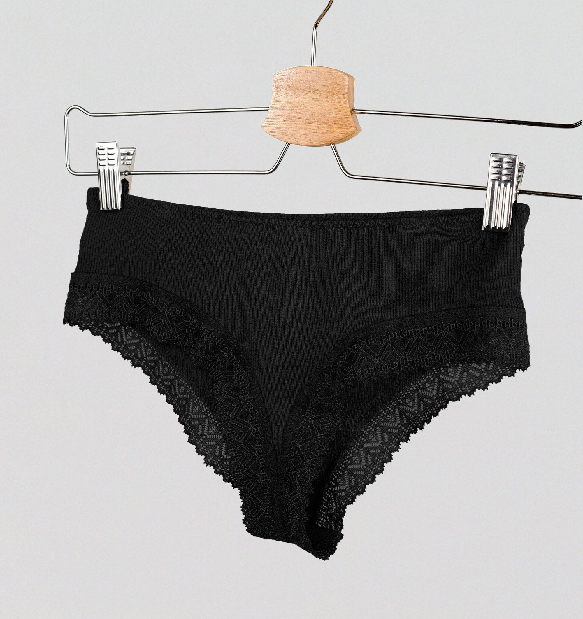 Ribbed modal & cotton shorty [Black] Bottoms Simone 