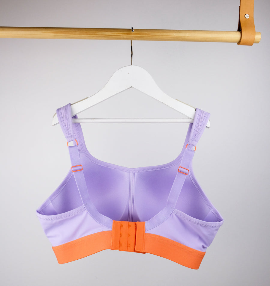 Non-wired shape sports bra [Lilac / Tangerine] – The Pantry Underwear