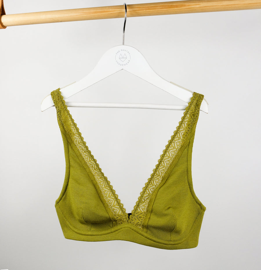 Ribbed modal structured triangle [Mangrove] Bras Simone 