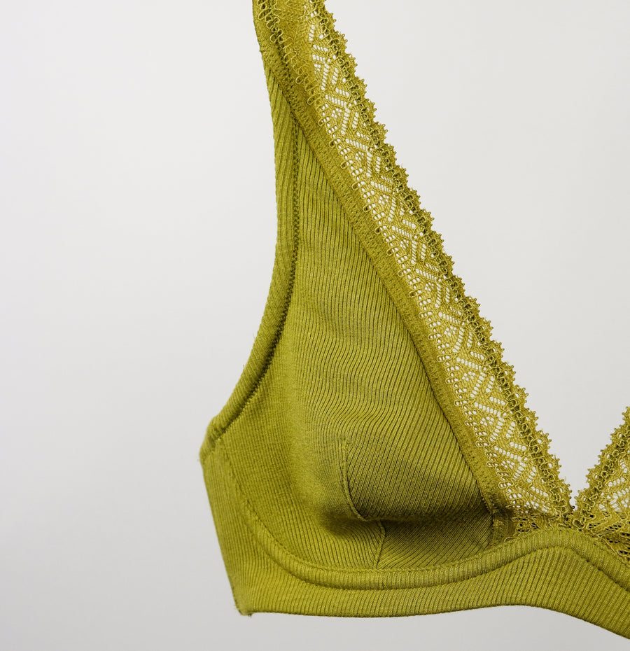 Ribbed modal structured triangle [Mangrove] Bras Simone 