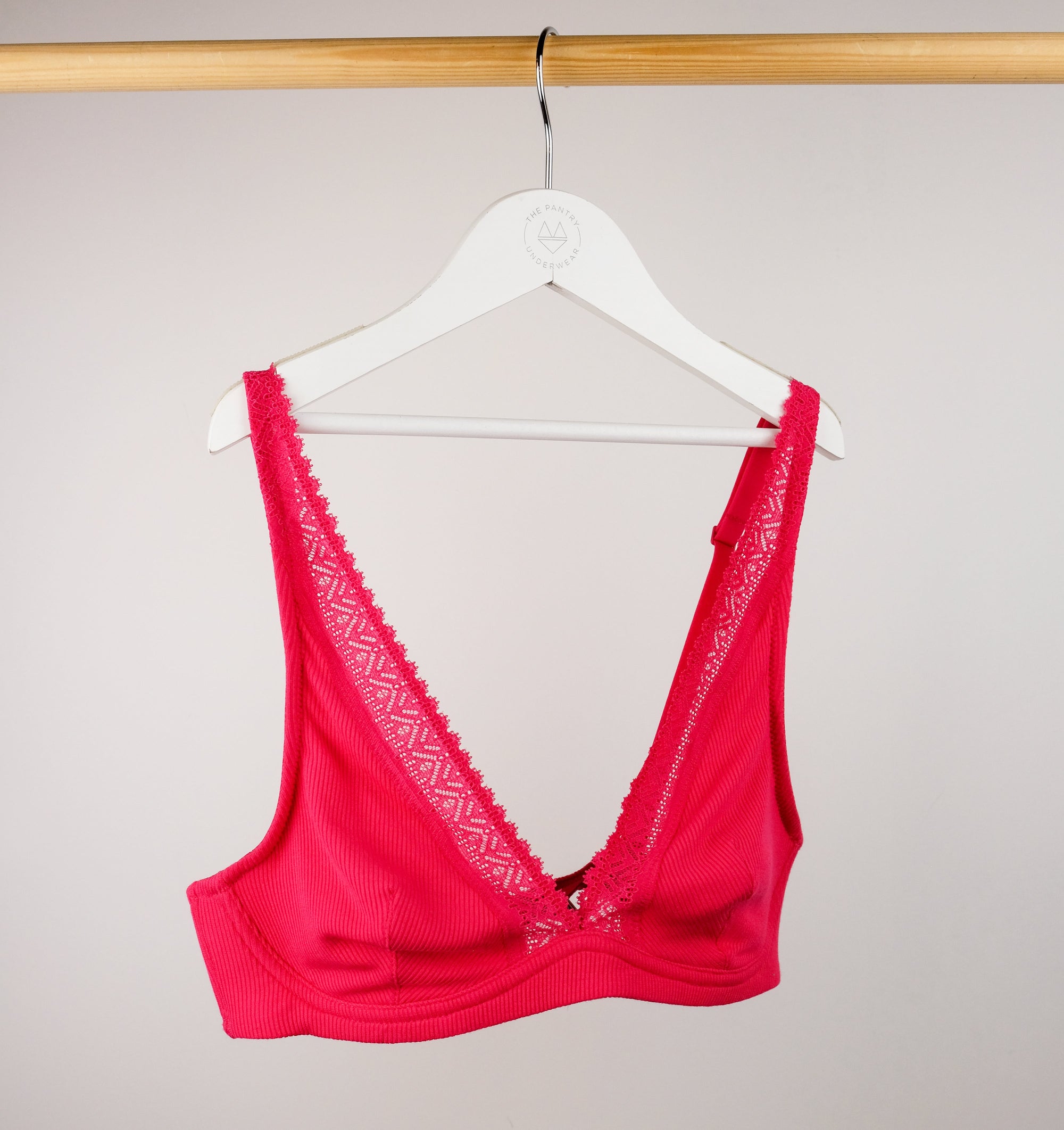 Ribbed modal & cotton structured triangle [Fuchsia] Bras Simone 