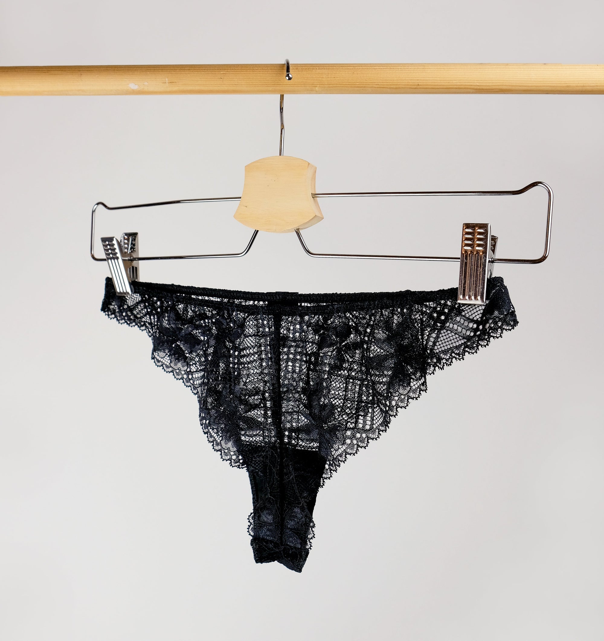 Plaid mesh tanga [Black] Bottoms Simone 