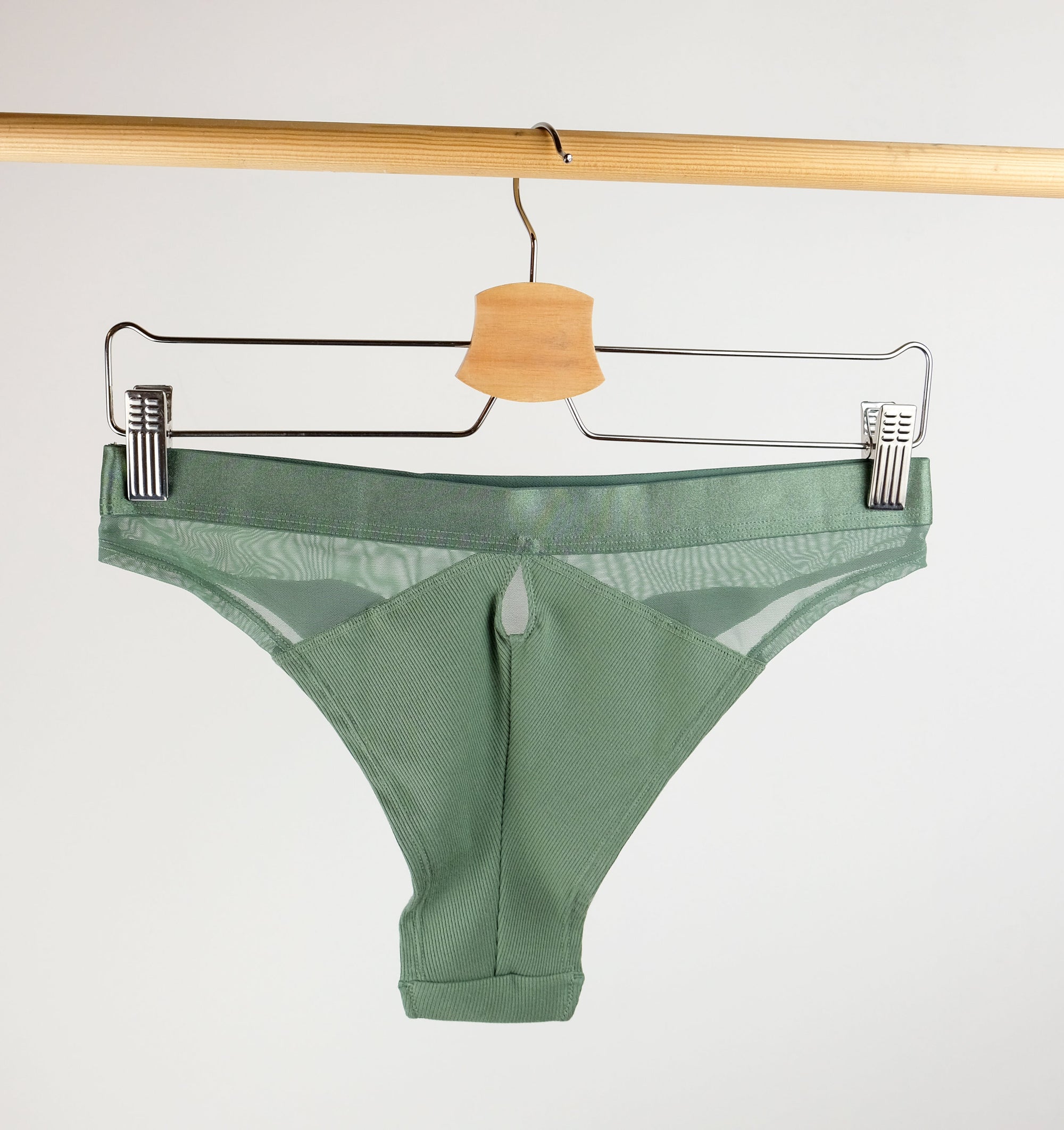 Ribbed tanga [Sage] Bottoms Panache 