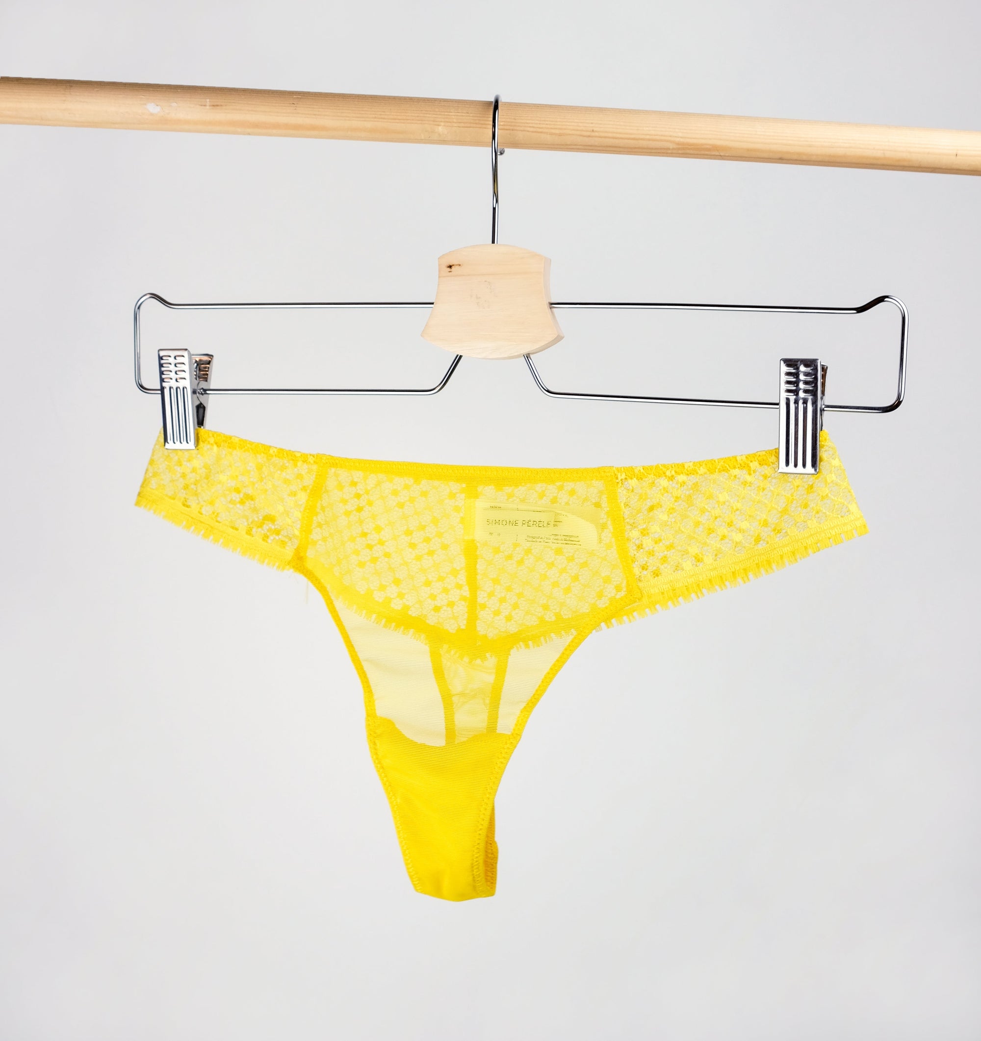 Fringed lace & mesh tanga [Sunflower] Bottoms Simone 