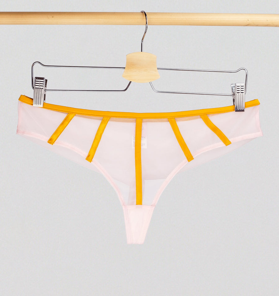 Satin contour seamless thong [Blush & Saffron] Bottoms The Pantry Underwear 
