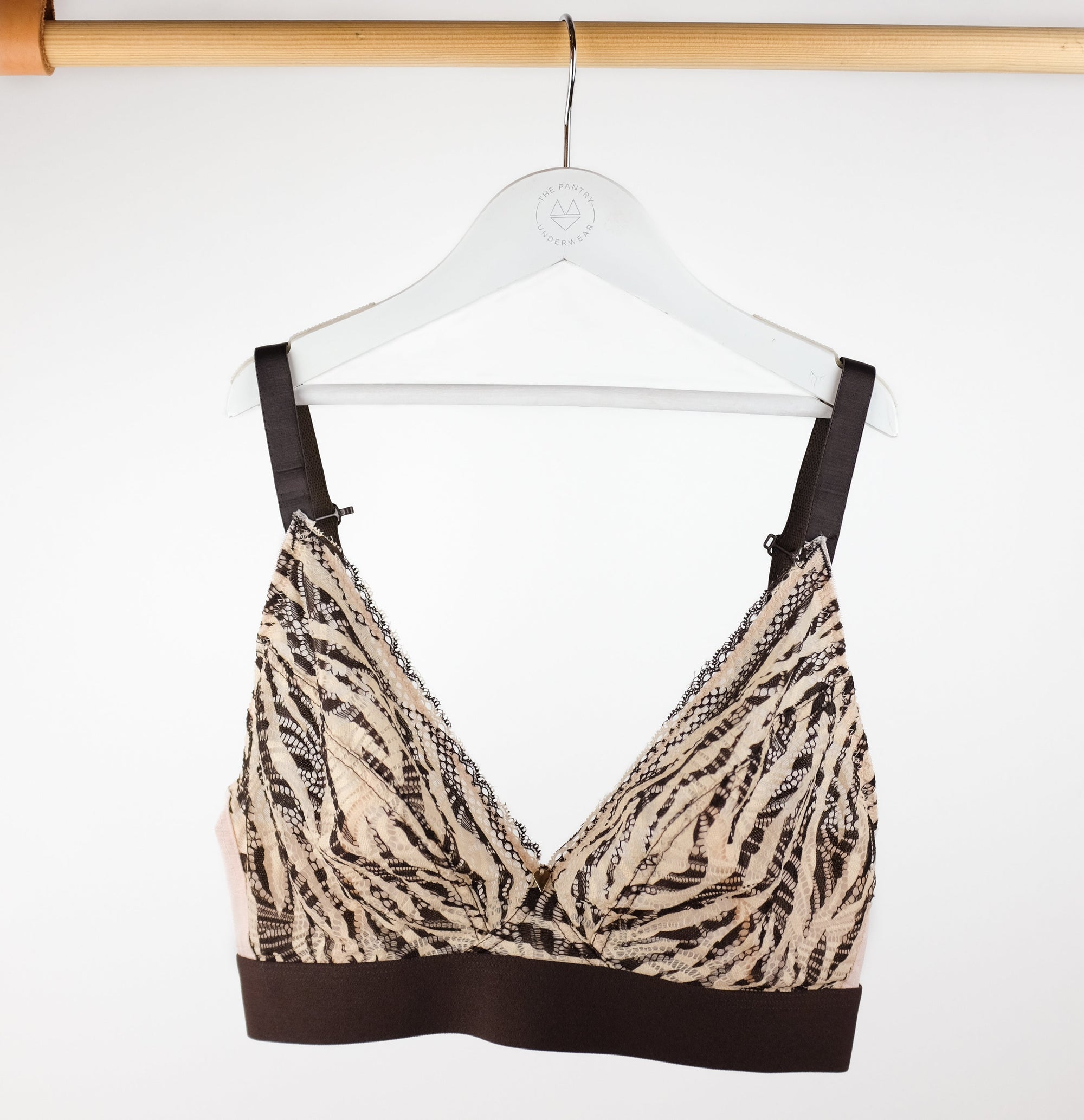 D+ graphic lace triangle [Zebra] Bras Panache 